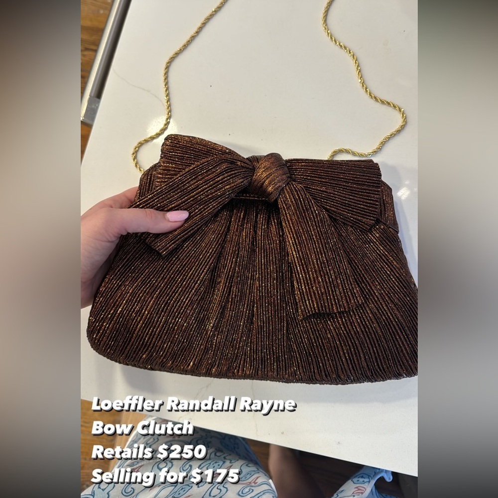 Loeffler Randall rayne bow clutch